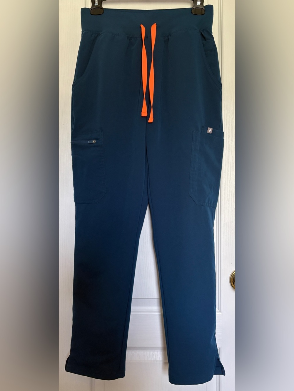 FIGS Women’s Yola High-Rise Scrub Pants Deep Reef Size Small Petite